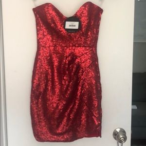 Red sequin revolve dress. Sz small